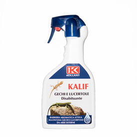 KALIF - DISABITUANTE GECHI E LUCERTOLE flacone da 750ml crea una barriera olfattiva.