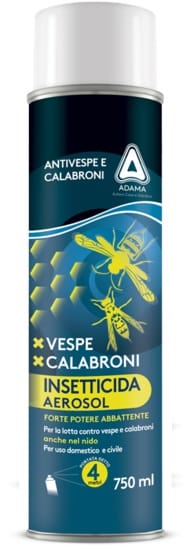 Insetticida AEROSOL ANTIVESPE E CALABRONI bombola da 750ml ideale contro Vespe e Calabroni