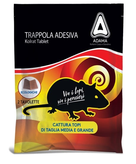 Trappola adesiva KOLRAT TABLET busta con 2 tavolette da 19x28cm.