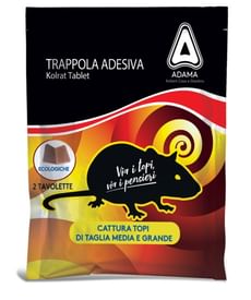 Trappola adesiva KOLRAT TABLET busta con 2 tavolette da 19x28cm.