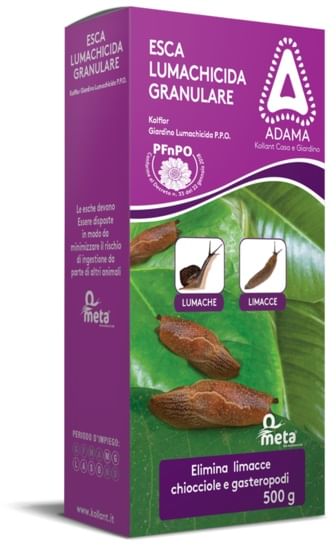 Esca lumachicida granulare KOLFLOR confezione da 500gr per piante ornamentali e colture floricole.