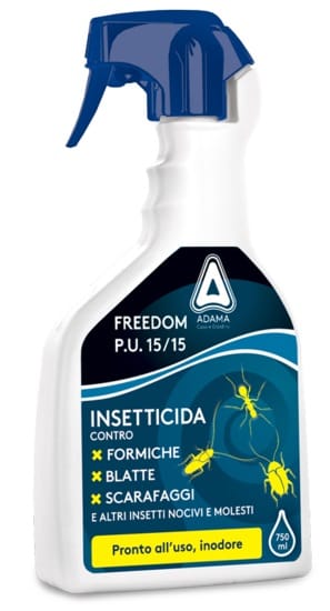 Insetticida pronto uso FREEDOM P.U. 15/15 flacone da 750ml ideale contro insetti striscianti.