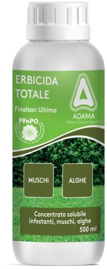 Erbicida Totale FINALSAN ULTIMA flacone da 500ml contro alghe, muschi e infestanti generiche.
