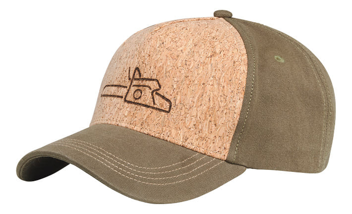 Cappello Stihl CORK 100% cotone con parte anteriore in sughero.