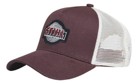 Cappello con visiera Stihl HERITAGE marrone in stile trucker.