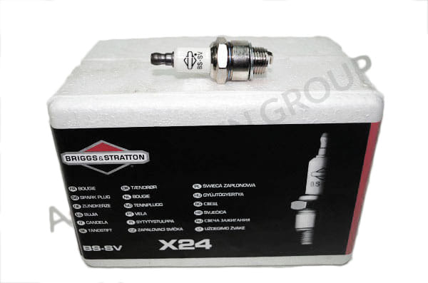 Candela 24 pezzi RJ19LM motore Briggs&Stratton a valvole laterali trattorino tagliaerba