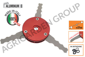 Testina universale multilama predator 3 con lame dritte a rasoio per decespugliatore