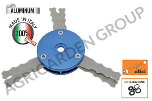 Testina universale multilama terminator 6 con doppia lama ondulata a sega per decespugliatore