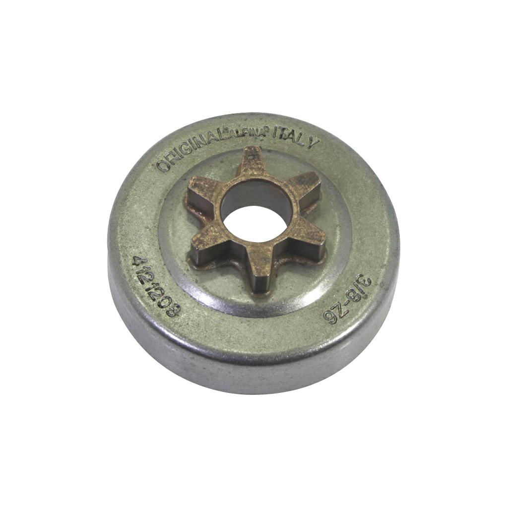 Rocchetto pignone campana frizione 3/8 z6 commerciale per motosega Alpina