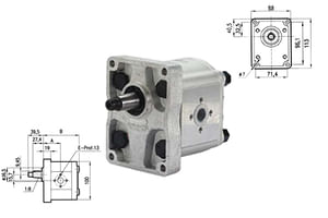 Pompa ad ingranaggio idraulica gruppo 2