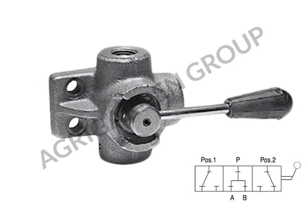 Deviatore a 3 vie manuale 3/8"