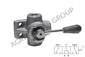 Deviatore a 3 vie manuale 3/8"
