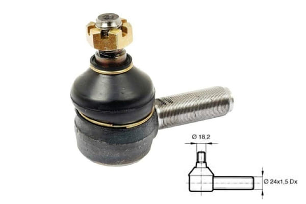 Testina di sterzo diametro filetto 24x1