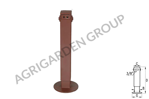 Piede idraulico con valvola di blocco per rimorchio