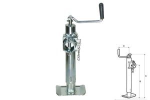 Piede d’appoggio ribaltabile montaggio a tubo per rimorchio agricolo