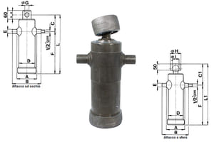 Cilindro telescopico idraulico per Carraro