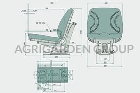 Sedile meccanico pcv con regolazione peso