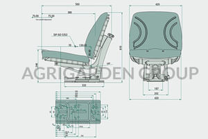 Sedile meccanico pcv con regolazione peso
