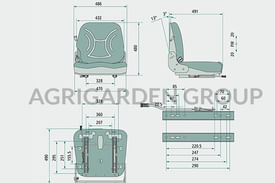 Sedile pvc con regolazione schienale