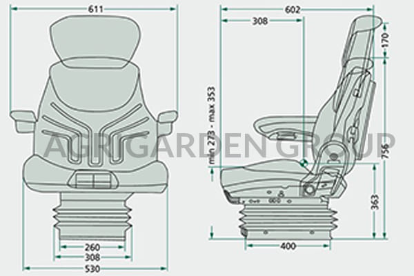 Sedile Grammer MSG 95al/731 poggiatesta