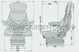 Sedile Grammer MSG 95al/731 poggiatesta