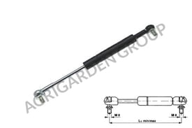 Pistoncino molla a gas per portiera per trattore misure 165x255x300 mm