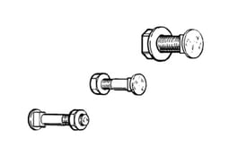 Bullone quadro sottotesta per vomeri