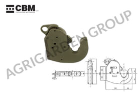 Gancio automatico CBM per bracci inferiori destra e sinistro categoria 2 per sollevatore