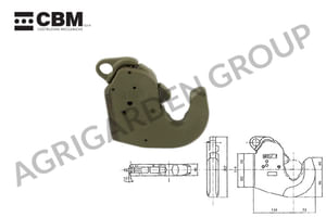 Gancio automatico CBM per bracci inferiori destra e sinistro categoria 3 per sollevatore