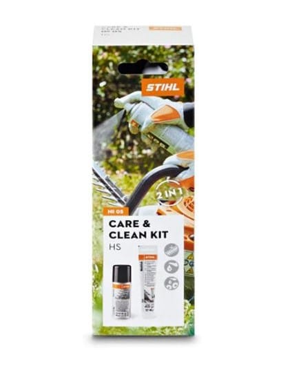 CARE & CLEAN KIT HS STIHL per pulizia e manutenzione tagliasiepi e tosasiepi.