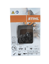 Catena originale stihl 56 maglie passo 1/4" spessore 1,1mm per barra 25cm