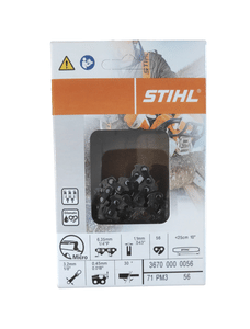 Catena originale stihl 56 maglie passo 1/4" spessore 1,1mm per barra 25cm