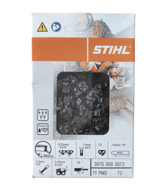 Catena originale stihl 72 maglie passo 1/4" spessore 1,1mm per barra 35cm