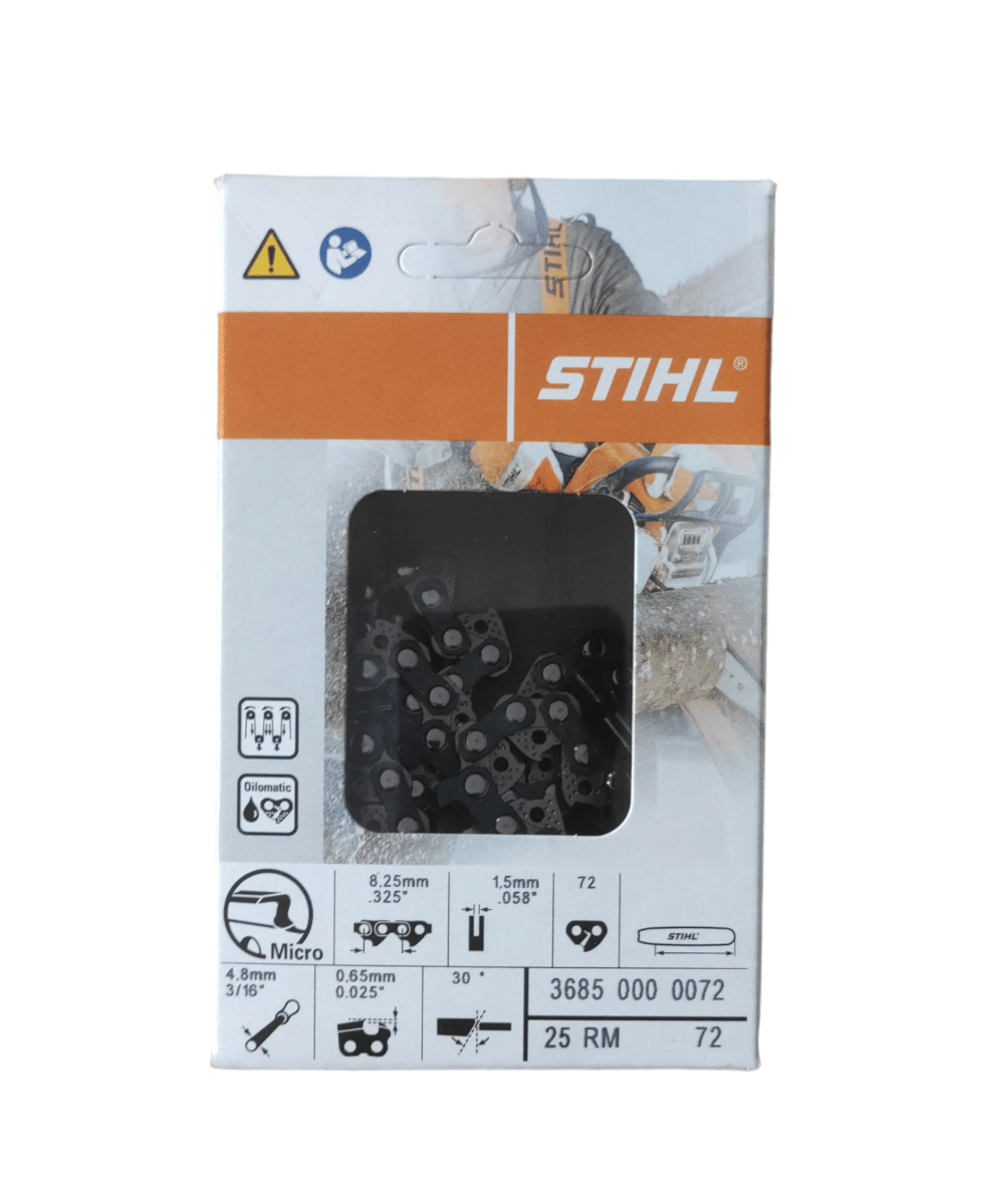 Catena originale stihl 72 maglie passo 325" spessore 1,5mm per barra