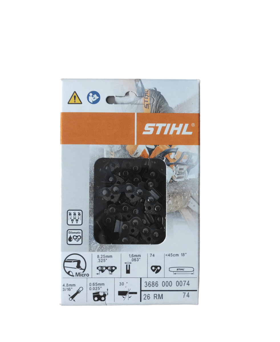 Catena originale stihl 74 maglie passo 325" spessore 1,6mm per barra da 45cm