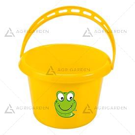 Secchiello in plastica per bambini giallo Stocker Art 4927 con capacità di 1 lt.