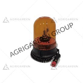 Lampeggiante CE base magnetica e ventosa 12 v con lampadina Calotta girofaro arancio per trattore