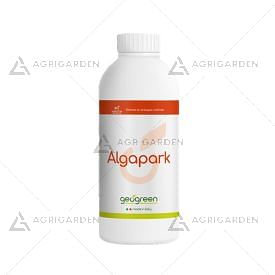 Concime organo azotato ALGAPARK liquido bottiglia da 1Kg a base di lieviti ed alghe brune marine.