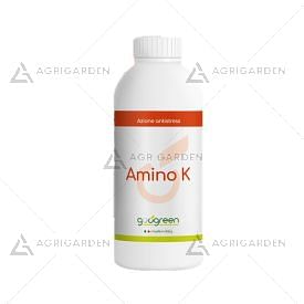 Concime organo azotato AMINO K liquido bottiglia da 1Kg a base di aminoacidi liberi.