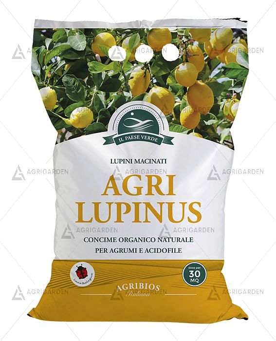 AGRILUPINUS concime organico per agrumi sacco da 3Kg, composto da lupini  macinati in scaglie.