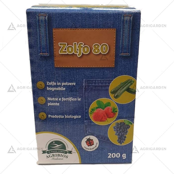 ZOLFO 80 in polvere confezione da 200gr per uso agricolo nutre e fortifica  le piante.