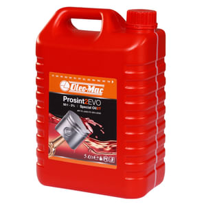 Olio PROSINT 2 EVO OLEOMAC 5 Lt per motore a 2 tempi a base sintetica con ottima lubrificazione alle alte temperature.
