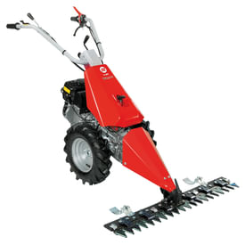 Falciatrice a scoppio NIBBI FC 120 per uso privato con motore benzina da 5,7HP e barra falciante centrale da 92cm.