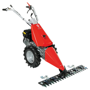 Falciatrice a scoppio NIBBI FC 120 per uso privato con motore benzina da 5,7HP e barra falciante centrale da 92cm.