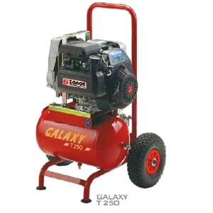 Motocompressore D'aria carrellato a scoppio Zanon GALAXY T-250 da 5,5HP con serbatoio da 20Lt.