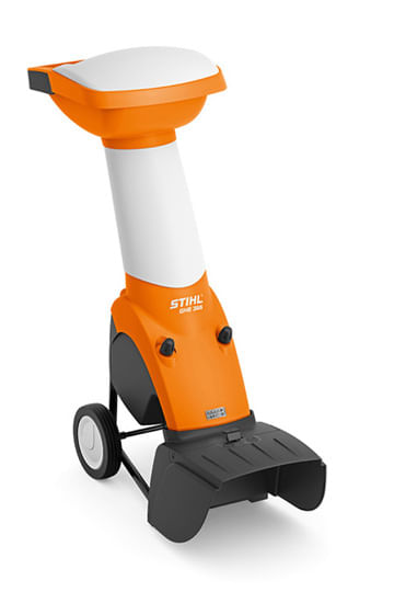 Biotrituratore elettrico Stihl GHE 355 per uso semi-professionale da 2,5kW con diametro di taglio da 35mm.