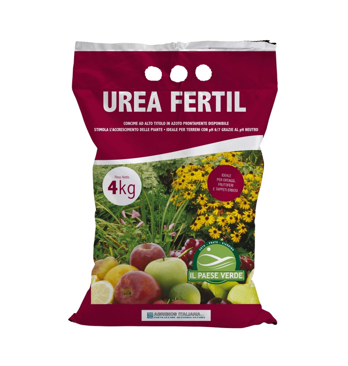 Concime minerale UREA FERTIL in granuli sacco da 4Kg, con azoto ureico.
