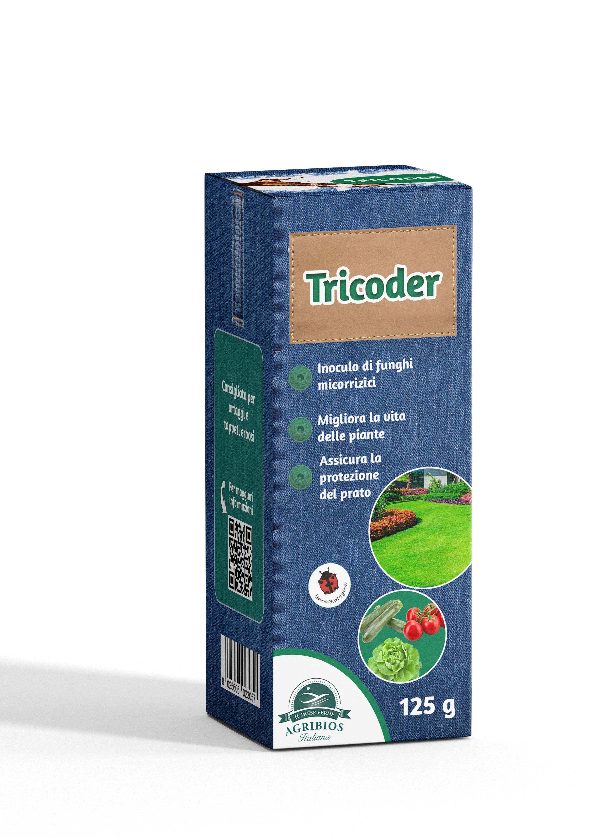 TRICODER concime liquido confezione da 125gr, inoculo di funghi micorrizici.