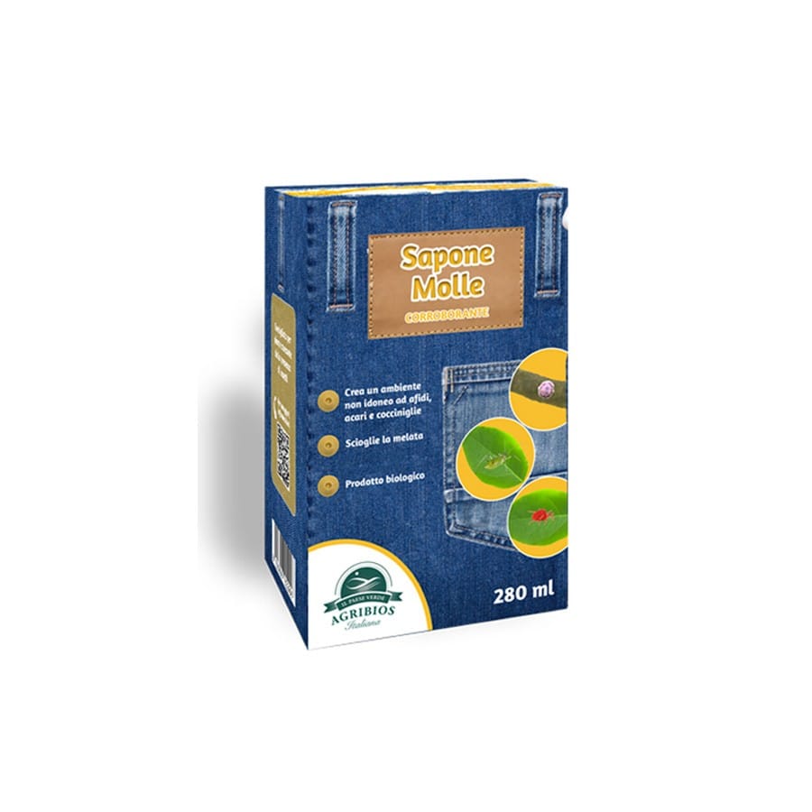 Sapone molle di potassio biologico confezione da 280ml ideale per sciogliere la melata e potenziare le difese.