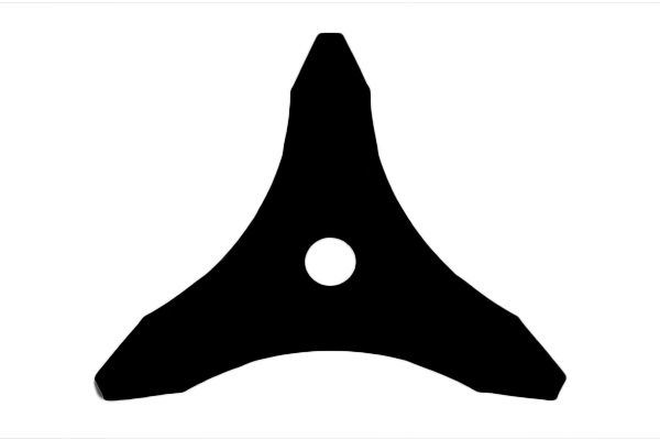 Lama decespugliatore a 3 denti, super-professionale, cromo. 255 x 25,4 x 3 mm